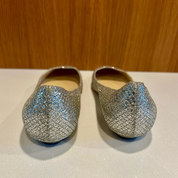 JIMMY CHOO Leather Sparkle Glitter Ballet Flat | EU 37.5 | - Picture 7 of 11